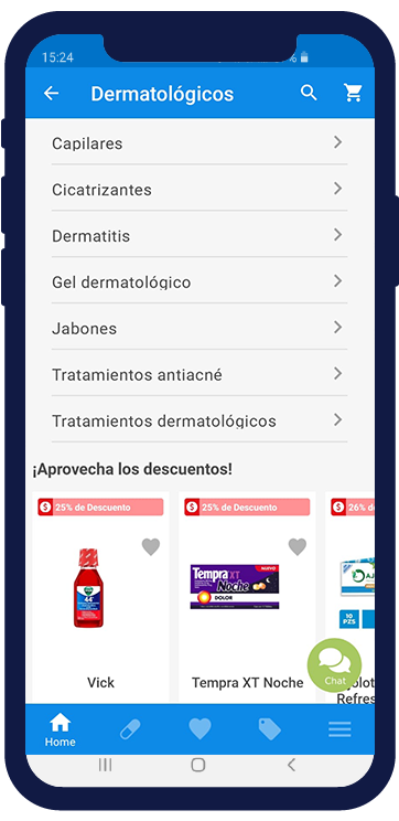 Pantalla de smartphone con mapa de ubicaciones