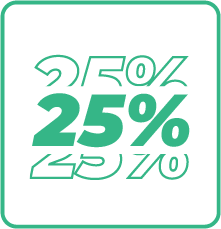 25% de descuento