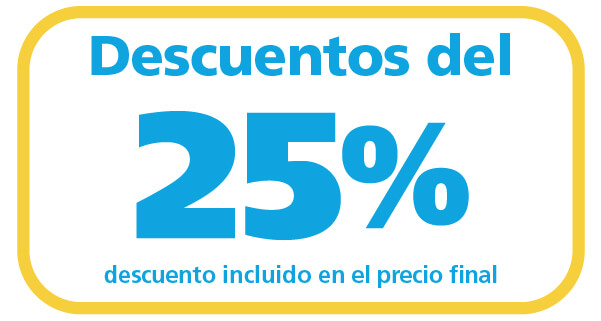 25% de descuento